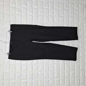 EXPRESS Editor Cuffed Black Dress Ankle Pants with Pockets